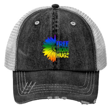 Discover Free Mom Hugs, LGBT Sunflower Trucker Hats