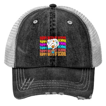 Discover School Trucker Hats, Happy 100th Of School Bag Things