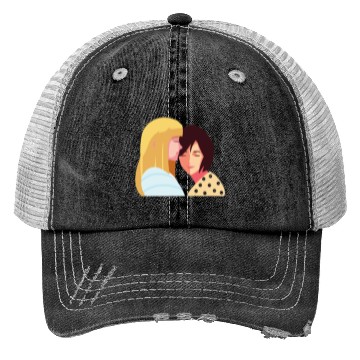 Discover lesbian lgbtq pride valentine day 2023 valentines Trucker Hats