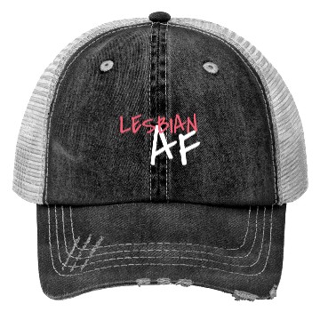 Discover Lesbian AF LGBT Graffiti Pride Month Trucker Hats