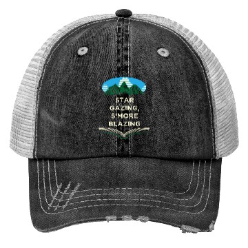 Discover Star Gazing Smore Blazing Camping Friends Camper B Trucker Hats