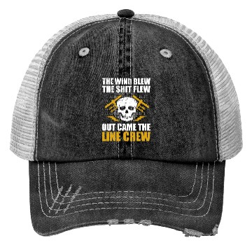 Discover Funny Electrical Lineman Saying Thank A Lineman Trucker Hats