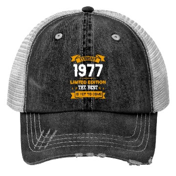 Discover February 1977 Birthday Surprise Trucker Hats
