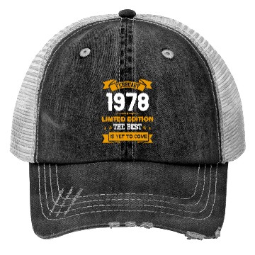 Discover February 1978 Birthday Surprise Trucker Hats