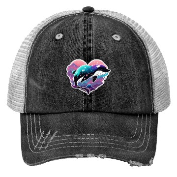 Discover Orca Is My Valentine, Love Hearts Orca Valentines Trucker Hats