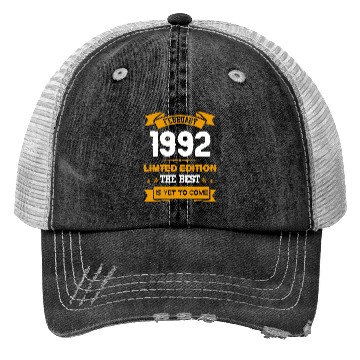 Discover February 1992 Birthday Surprise Trucker Hats