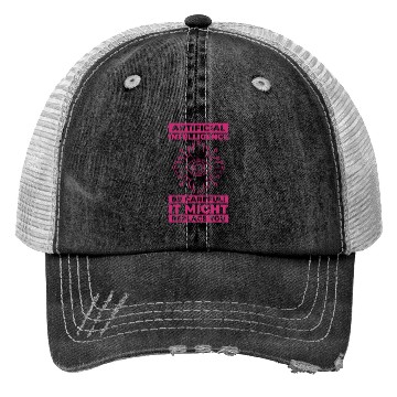 Discover AI Machine Learning Computer Geek Technology Robot Trucker Hats