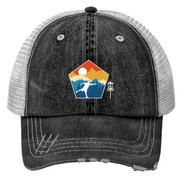 Discover Disc Golf Disc Golfing Ultimate Frisbee Natur Trucker Hats