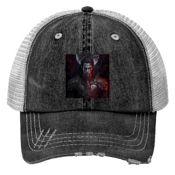 Discover Dark fantasy vampire version 8 Trucker Hats