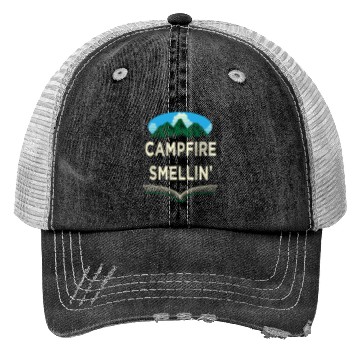 Discover Campfire Smellin Camping Summer Camper Tropical Fa Trucker Hats