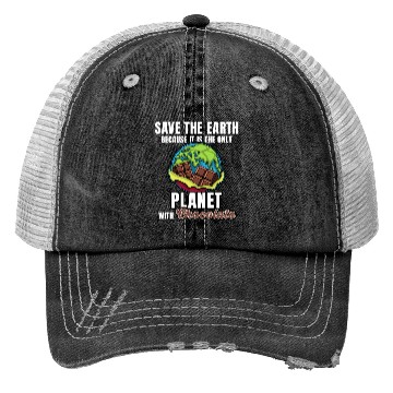 Discover Save Planet Chocolate Trucker Hats