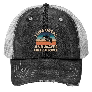 Discover King Orca, Ruler of the Seas Trucker Hats
