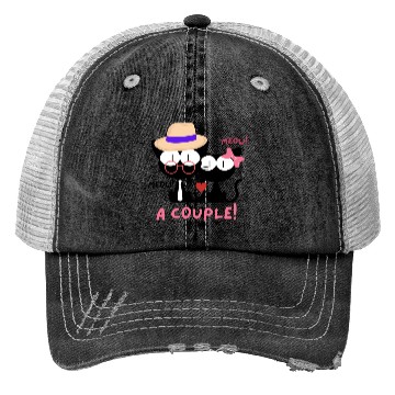 Discover sweet couple cats for valentine gift Trucker Hats