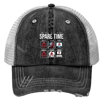 Discover Things I Do In My Spare Time Robot Trucker Hats