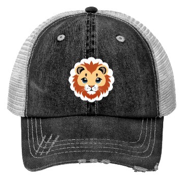 Discover Royal Cartoon Lion - King of the Jungle 19 Trucker Hats
