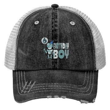 Discover Birthday Boy 6 Years Old Trucker Hats