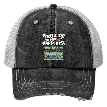 Discover Medicine For Happiness Vegetable Dose Daily Trucker Hats