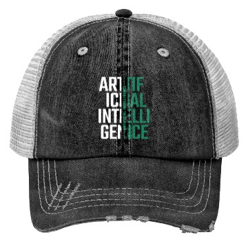 Discover AI Artificial Intelligence Futuristic Nerd Gift Trucker Hats