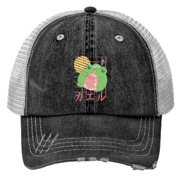 Discover Strawberry Milk Frog Japanese Trucker Hats