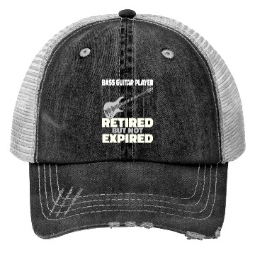 Discover Bass Guitar Bassist Retired Trucker Hats