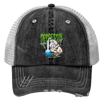 Discover Depression Angel Trucker Hats