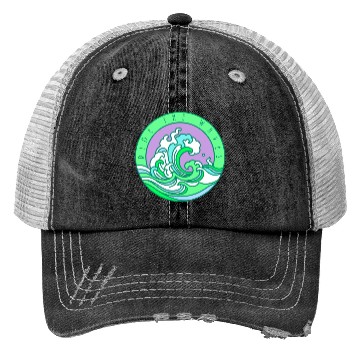 Discover Ride the Waves Surfing Emerald Trucker Hats