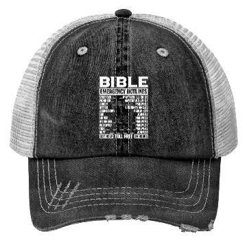 Discover Bible Verse Emergency Numbers Christian Hotline Ps Trucker Hats