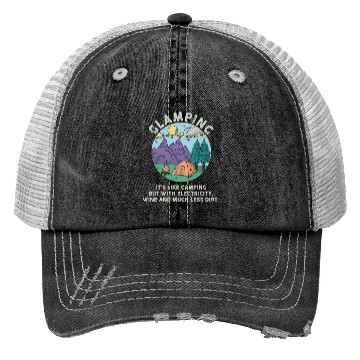 Discover Glamping Definition Glamper Its Like Camping Spark Trucker Hats