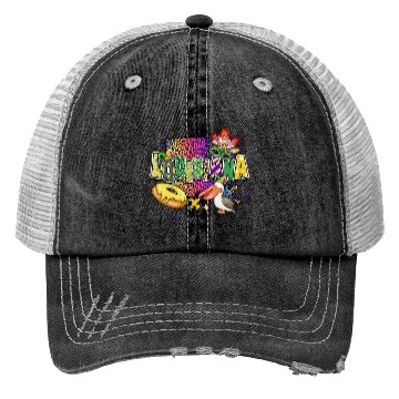 Discover New Orleans Men Women Louisiana Mardi Gras Outfit Trucker Hats