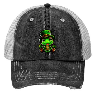 Discover Frog Spells On St. Patrick's Day Trucker Hats
