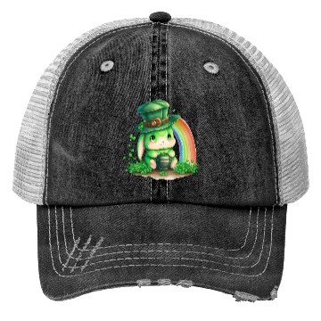 Discover St Patrick's Day Irish Funny Rabbit Saint Patrick Trucker Hats