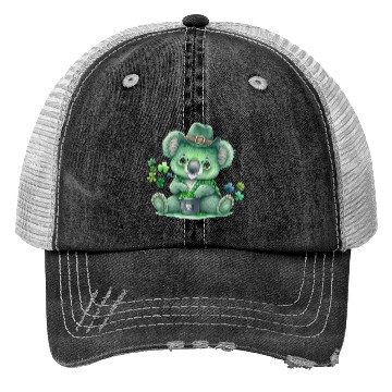 Discover St Patrick's Day Irish Funny Koala Saint Patrick Trucker Hats
