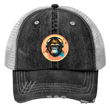 Discover Gorilla DJ Beat Trucker Hats