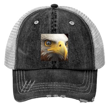 Discover bald eagle eyes hyper realistic hyper details Trucker Hats