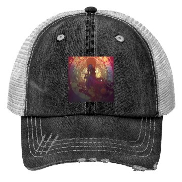 Discover Psychedelic Clocktower Specter Trucker Hats