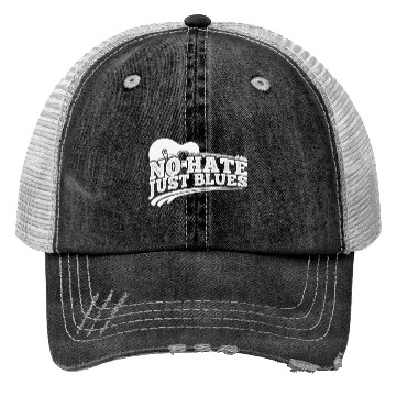 Discover No hate just Blues Music Trumpet Trucker Hats
