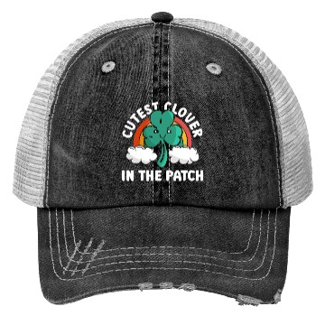 Discover Cutest Clover In The Patch - St Patricks Day Irish Trucker Hats