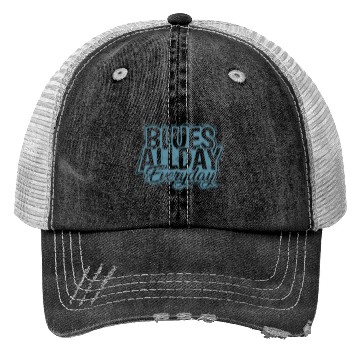 Discover Blues all Day Everyday Music Trumpet Trucker Hats