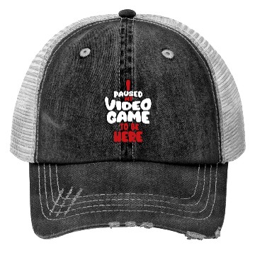 Discover I Paused My Game To Be Here Mens Kids Boys Trucker Hats