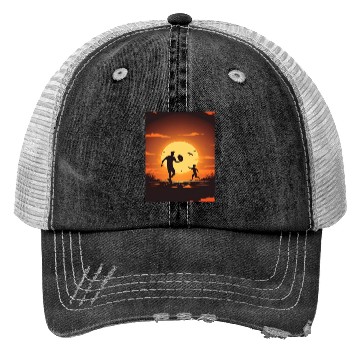 Discover Ultimate Frisbee Fans Father and Son Playing Trucker Hats