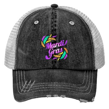 Discover Purple Lettering For Mardi Gras Trucker Hats