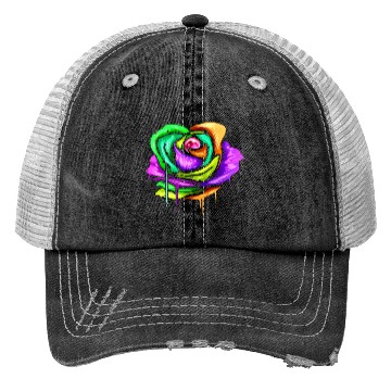 Discover Painted And Colored Rose For Mardi Gras Trucker Hats