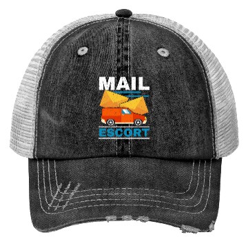 Discover Postal Worker Mailman Delivery Mail Escort Trucker Hats