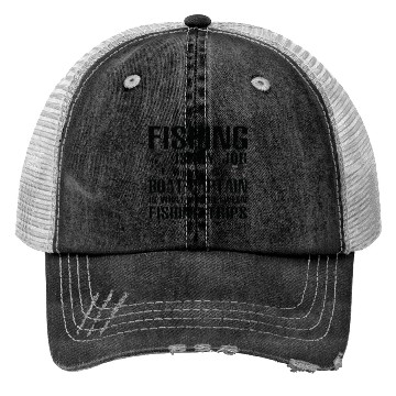 Discover Boat Captain Funny Fishing Trucker Hats