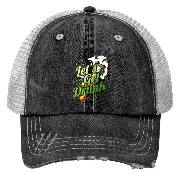 Discover Lets Get Drunk With Beer On St Patricks Day Trucker Hats