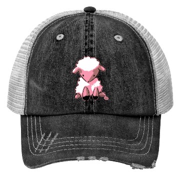 Discover Milo the sad sheep Trucker Hats