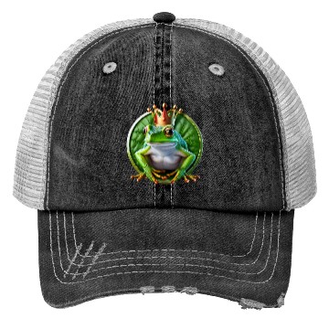 Discover The Royal Frog Leap Trucker Hats