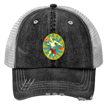 Discover Ultimate Frisbee Retirement Appreciation Pop Art Trucker Hats