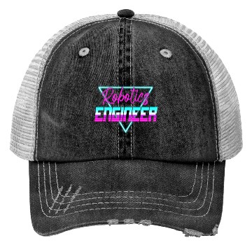 Discover Robot Robotics Engineer Retro Trucker Hats