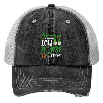 Discover Shenanigans With My ICU Nurse Crew Saint Trucker Hats